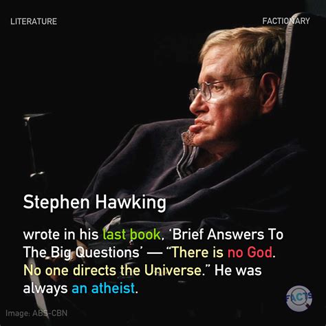 Subject for Stephen Hawking Words More Answer .